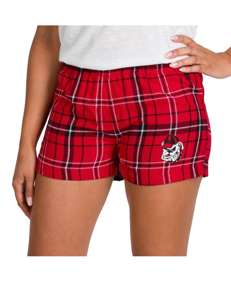 Women's Red/Black Georgia Bulldogs Ultimate Flannel Shorts