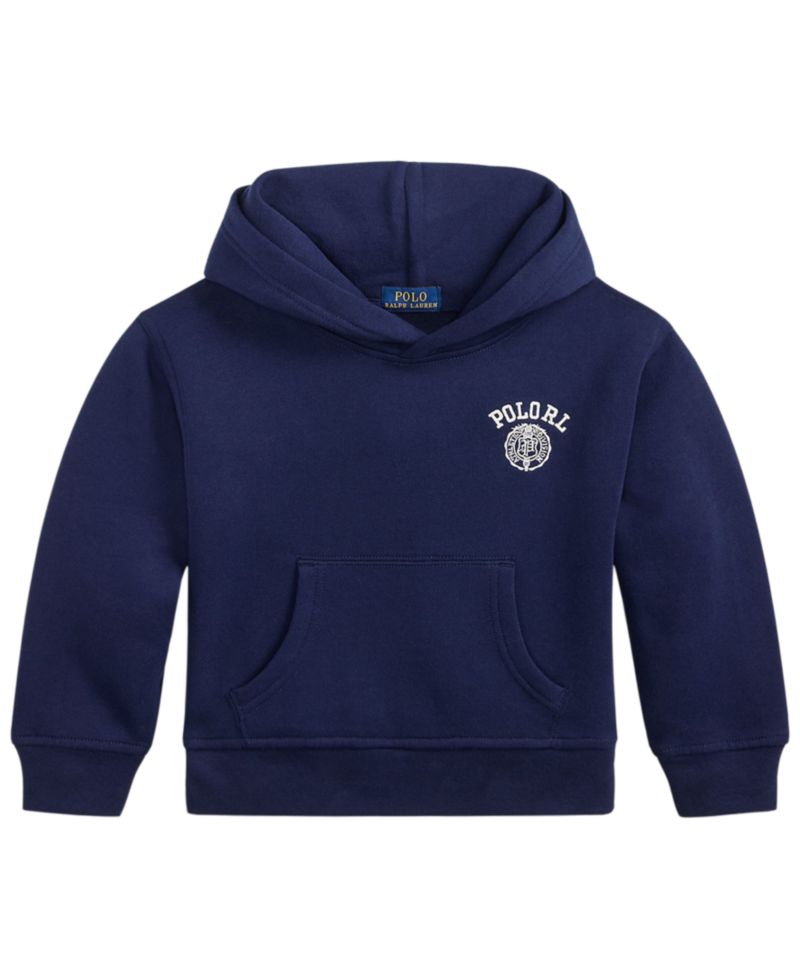 Boys' 2T-7 Big Fit Logo Long-Sleeve Fleece Hoodie