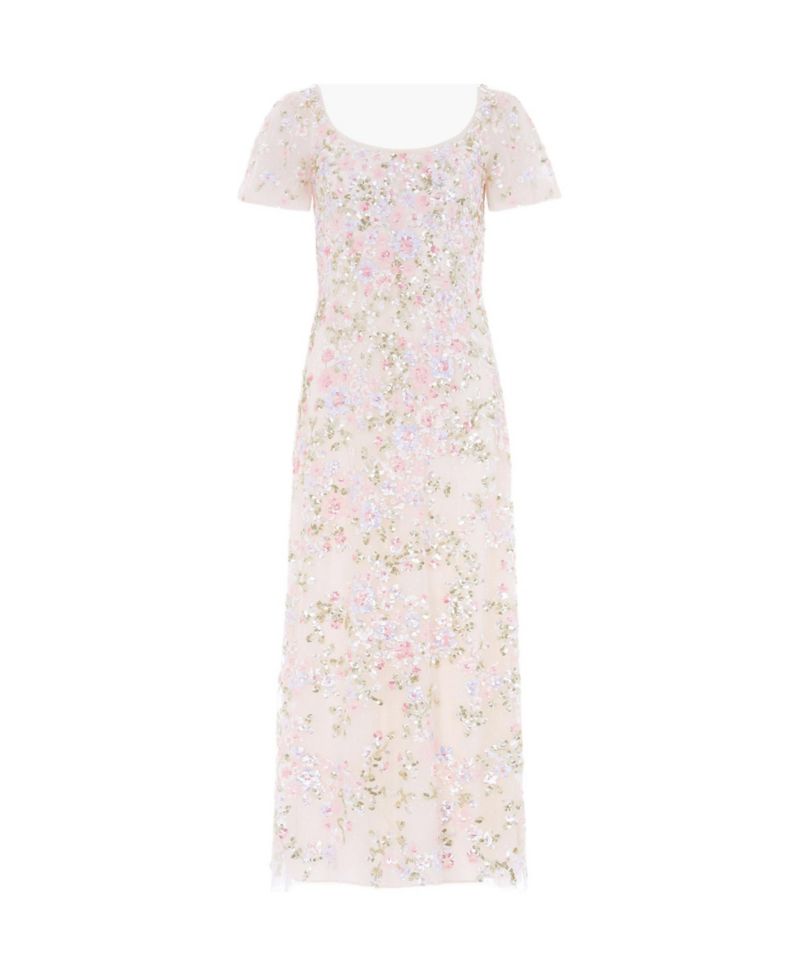 Women's Dream Garland Puff Sleeve Ankle Gown