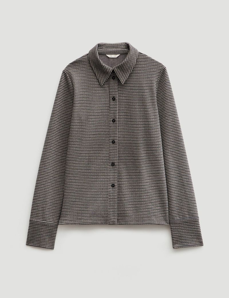 Women's Fitted Check Jersey Shirt