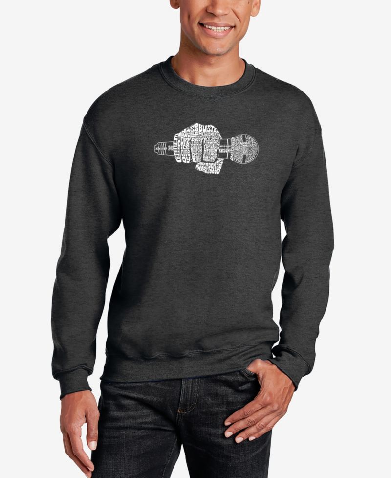 Men's 90's Rappers Word Art Crewneck Sweatshirt