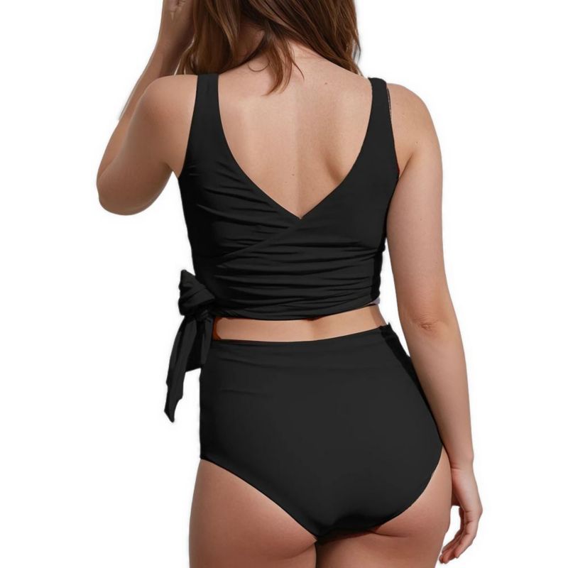 Women's Emery 2-Piece Wrap Style Swim Set With Reversible Top and High-Waisted Bottom