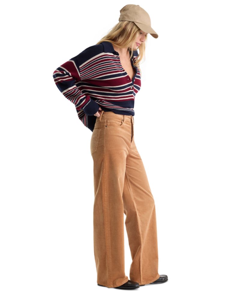 Women's Vintage Corduroy High-Rise Relaxed Wide-Leg Jeans