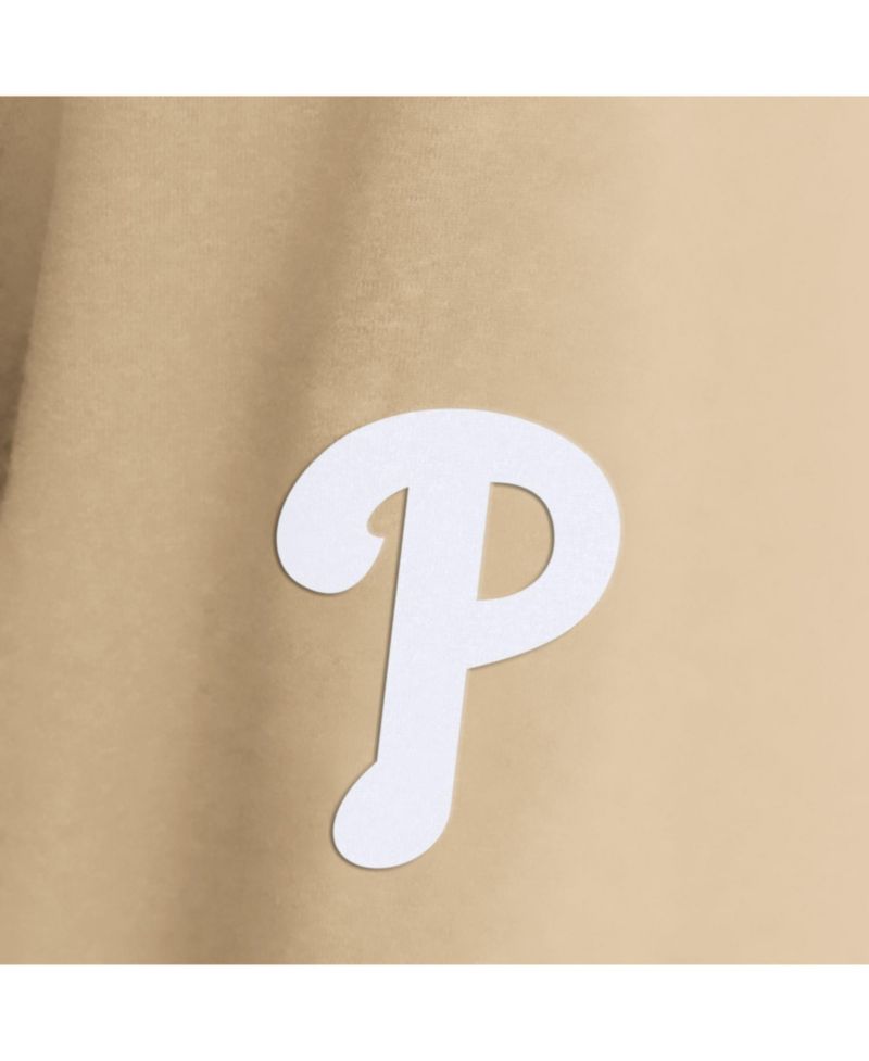Men's Khaki Philadelphia Phillies Clutch Long Sleeve Hooded T-Shirt