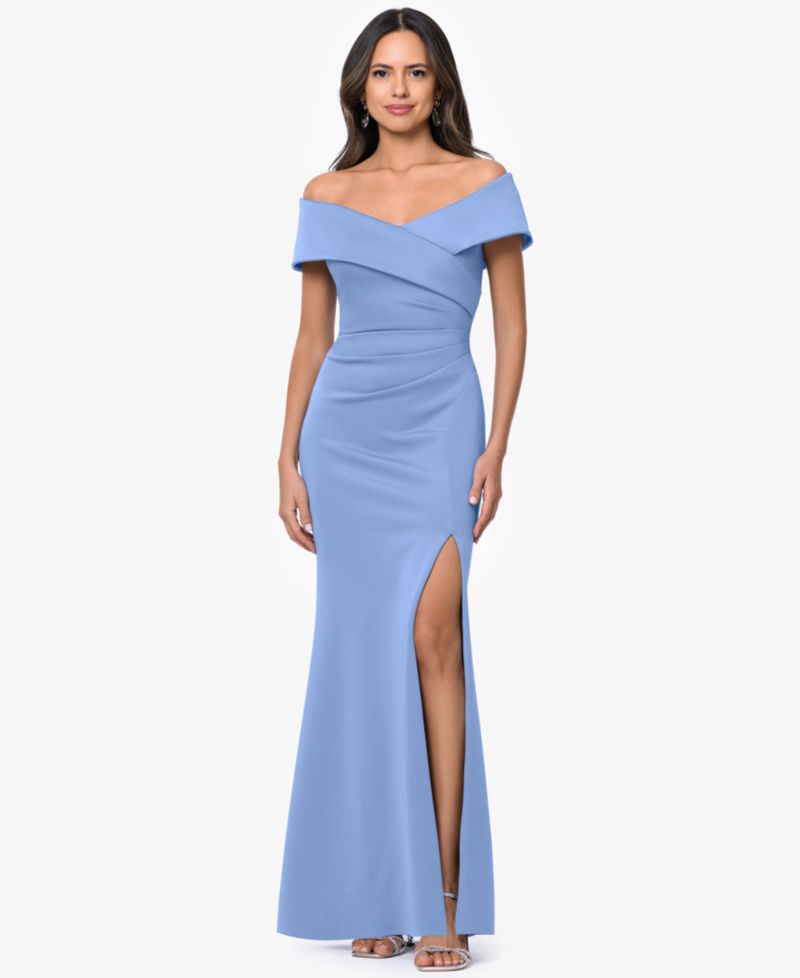 Women's Off-The-Shoulder Side-Slit Gown