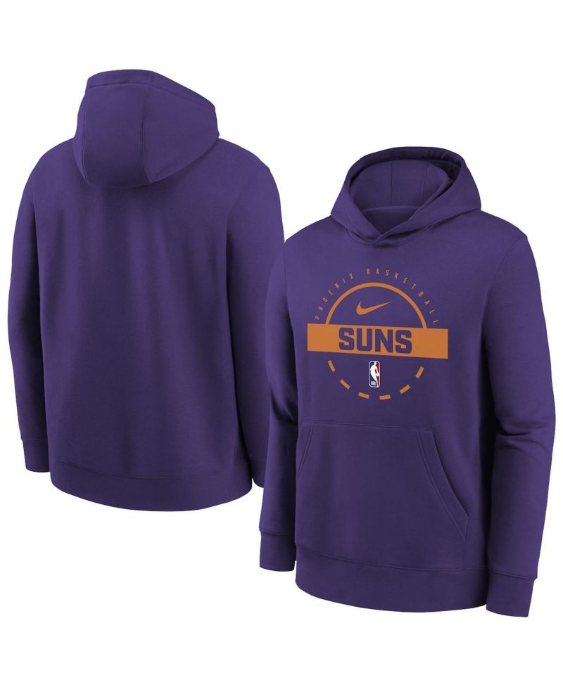 Big Boys and Girls Purple Phoenix Suns 2025/26 Club Fleece Practice Hoodie