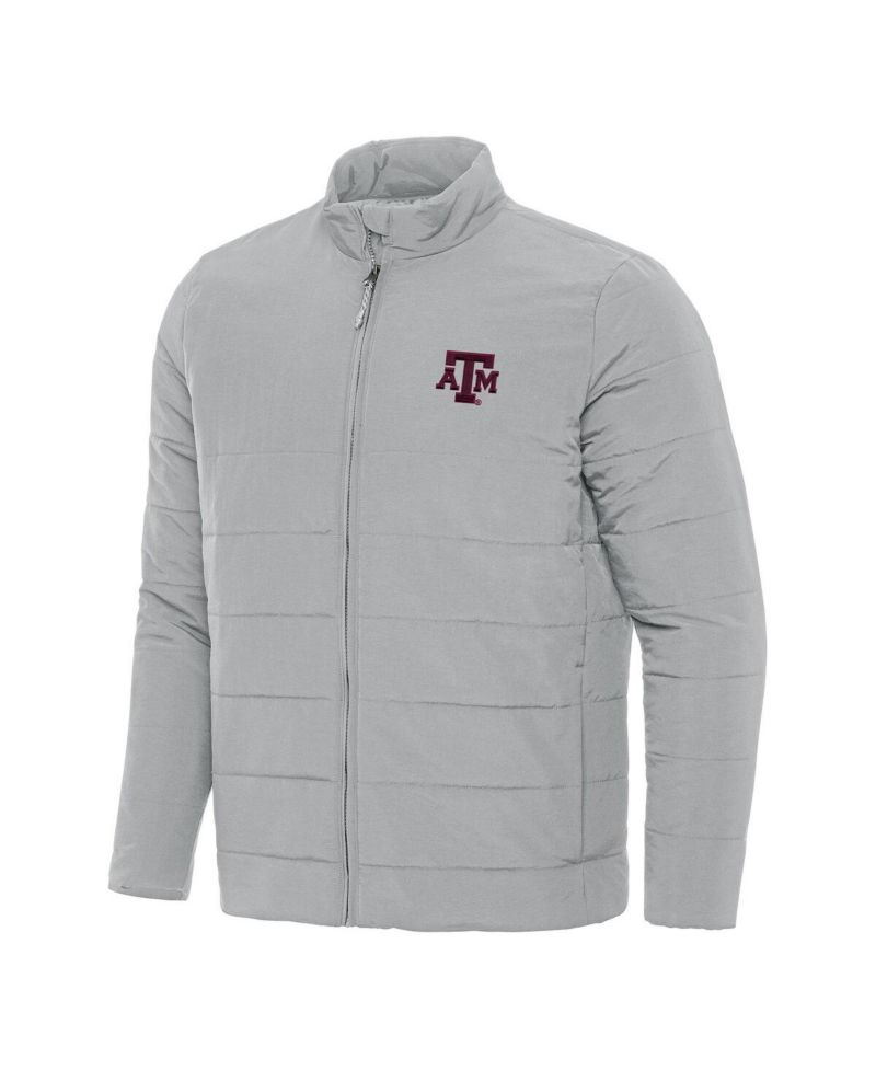 Men's Gray Texas A&M Aggies Swelter Full-Zip Puffer Jacket