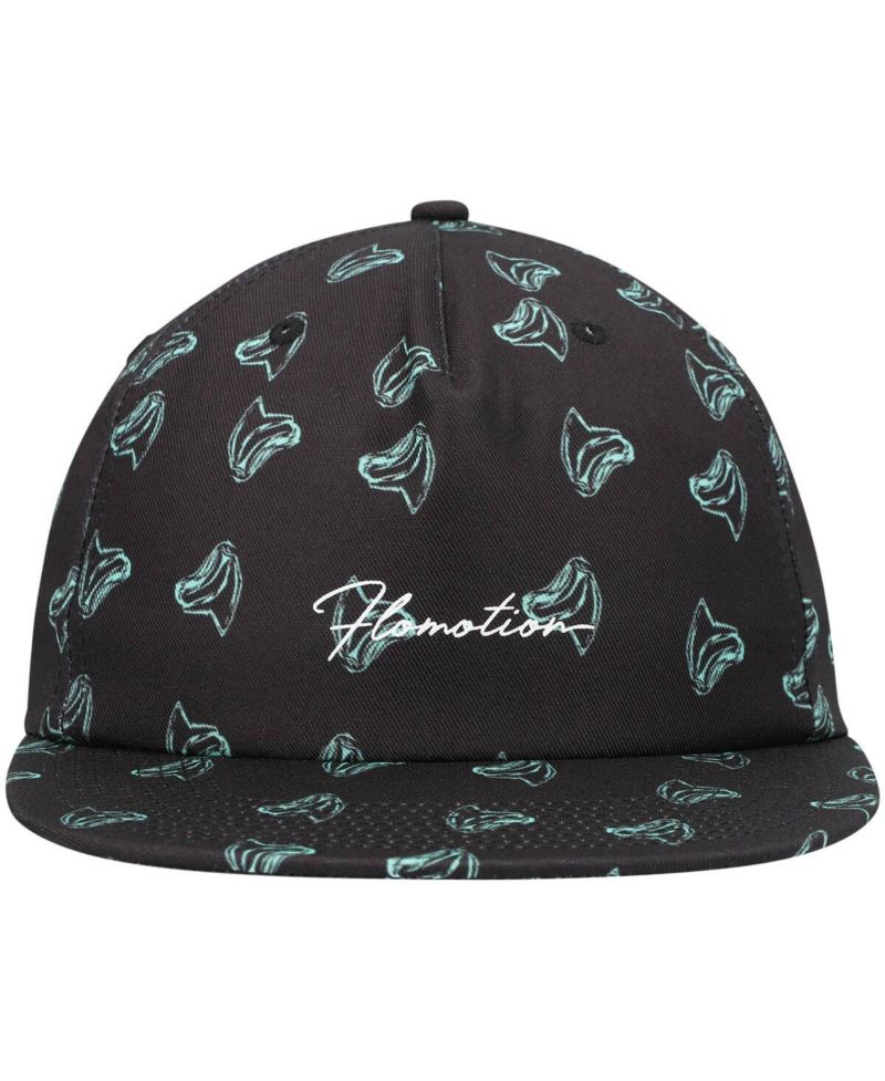 Men's Black Toothy Snapback Hat