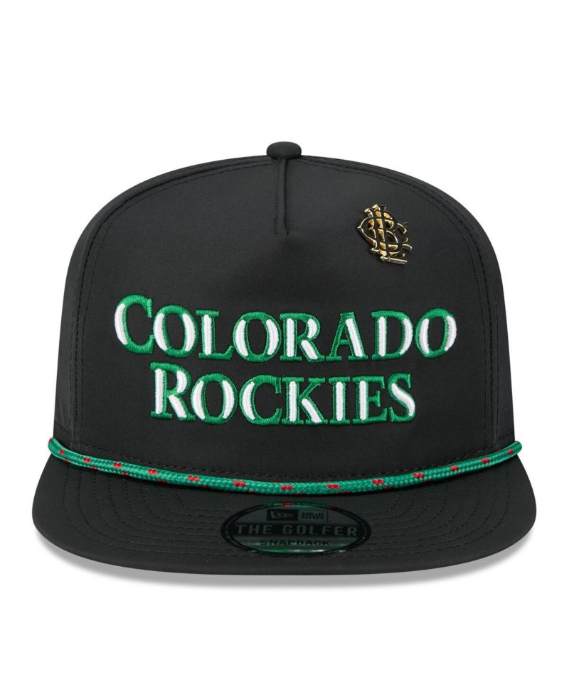 Men's Black Colorado Rockies 2025 Big League Chew Golfer Snapback Hat