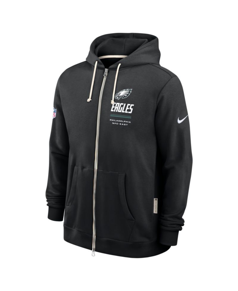 Men's Black Philadelphia Eagles Sideline Standard Issue Dri-FIT Full-Zip Hoodie