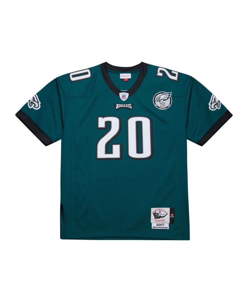 Men's Brian Dawkins Green Philadelphia Eagles 2007 Authentic Throwback Retired Player Jersey