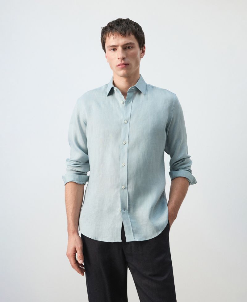 Men's Regular-Fit Linen Shirt