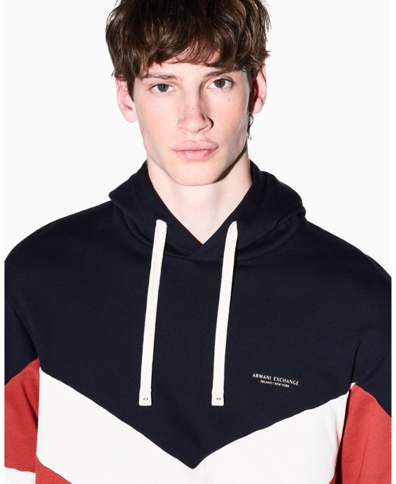 Men's Chevron Color Block Hoodie