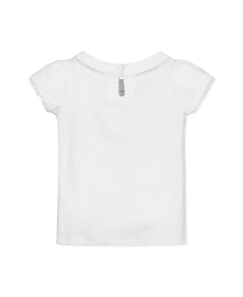 Girls Hope and Henry Short Sleeve Knit Top with Tulip Sleeves