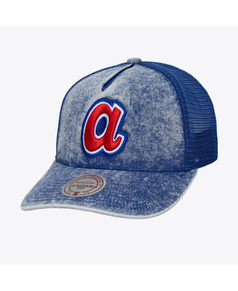 Men's and Women's Blue Atlanta Braves Cooperstown Gameday Adjustable Trucker Hat