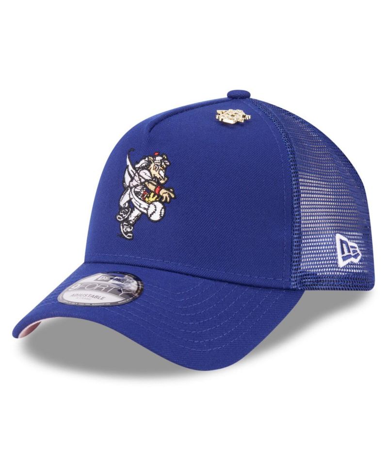 Men's Royal Texas Rangers 2025 Big League Chew A-Frame 9FORTY Adjustable Trucker Hat