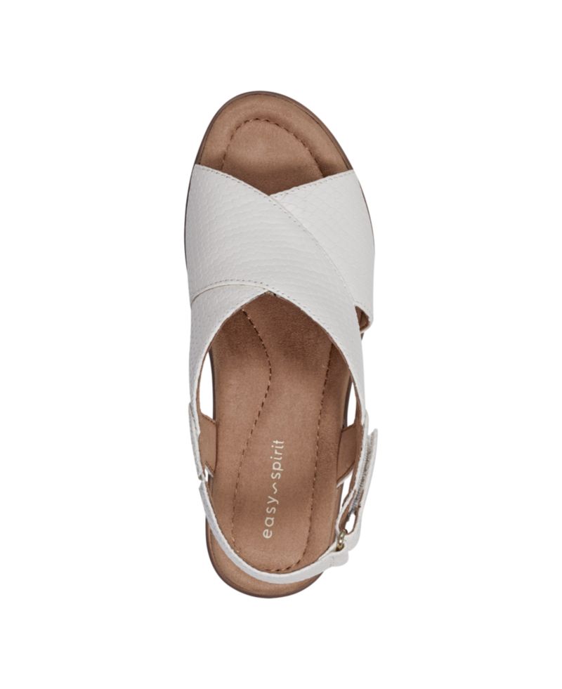 Chantal Crisscross Low Heel Leather Sandals