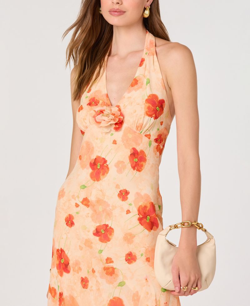 Women's Yasmeen Halter Neck Printed Dress