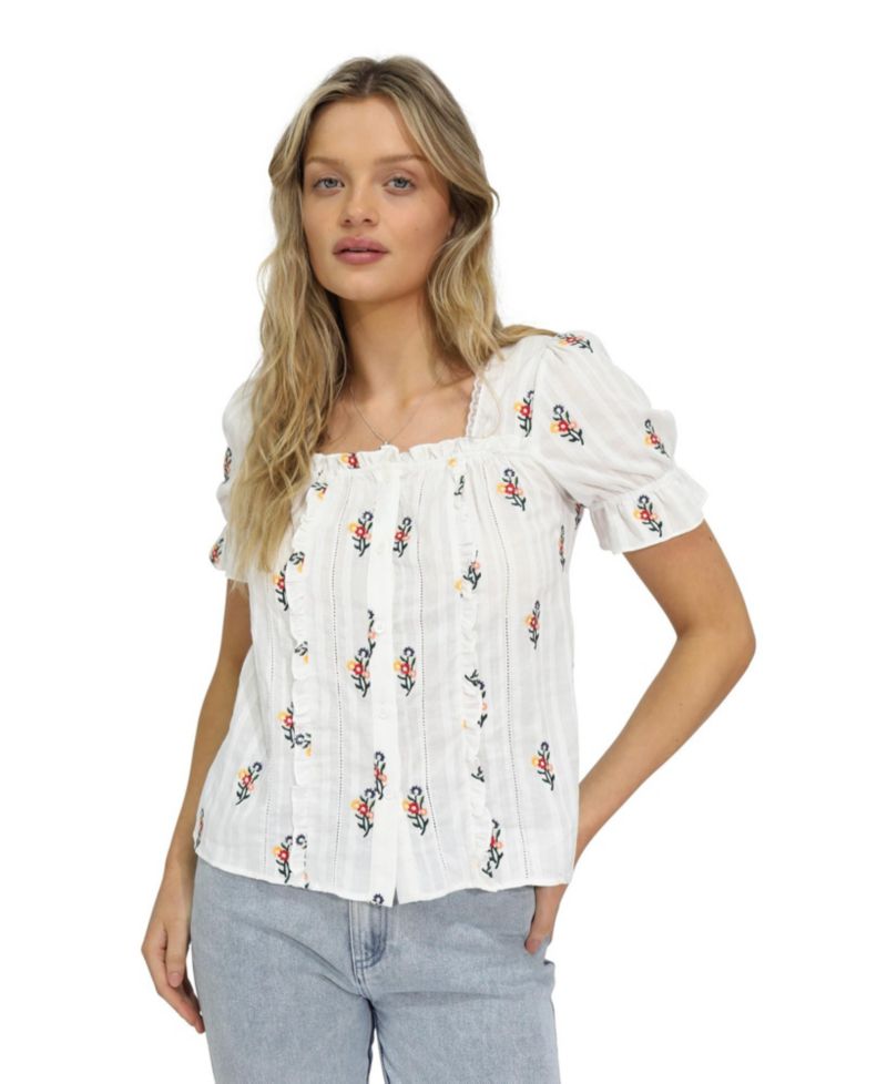 Women's Wild Garden Floral Blouse