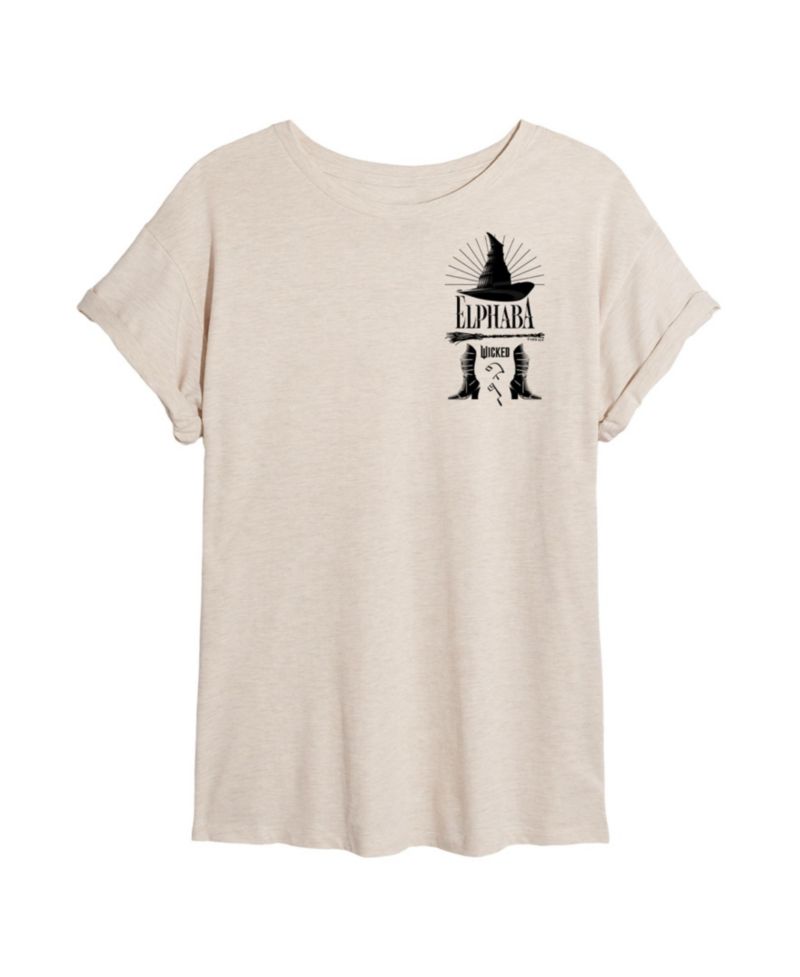 Juniors Trendy Wicked Elphaba Graphic Oversized T-Shirt