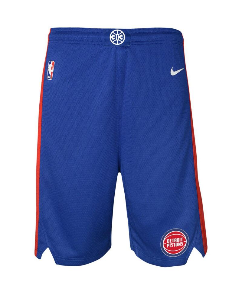 Big Boys Blue Detroit Pistons Icon Edition Mesh Performance Swingman Shorts