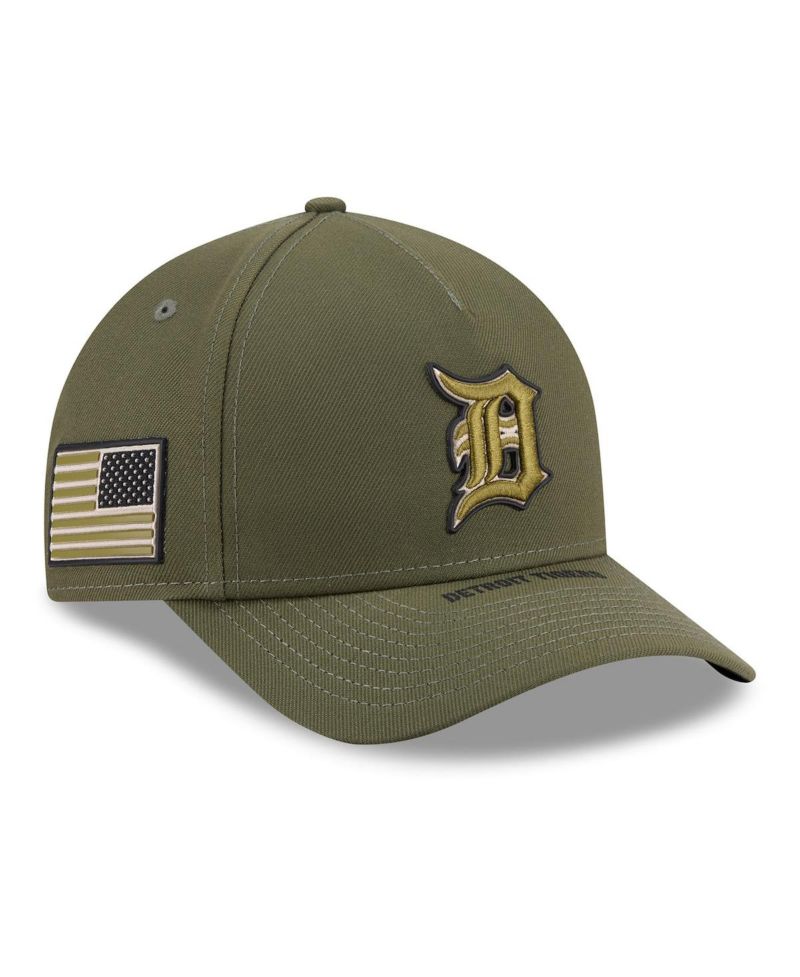 Big Boys and Girls Olive Detroit Tigers 2026 Armed Forces Day 9FORTY M-Crown Adjustable Hat