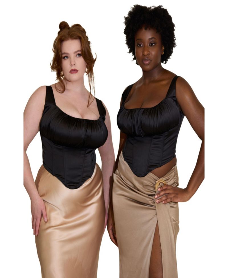 Women's Alyssa Fuller Bust Satin Corset Top