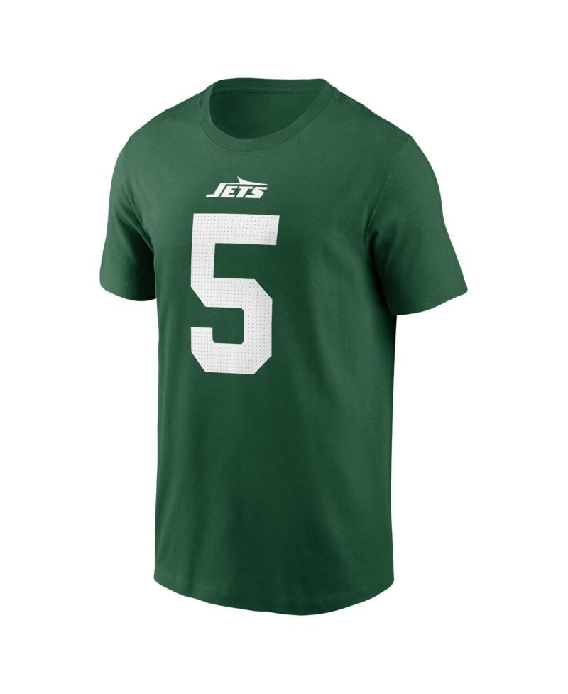 Men's Garrett Wilson Green New York Jets Name & Number T-Shirt