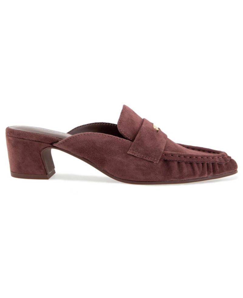 Women's Lotus Heeled Penny Loafer Mule
