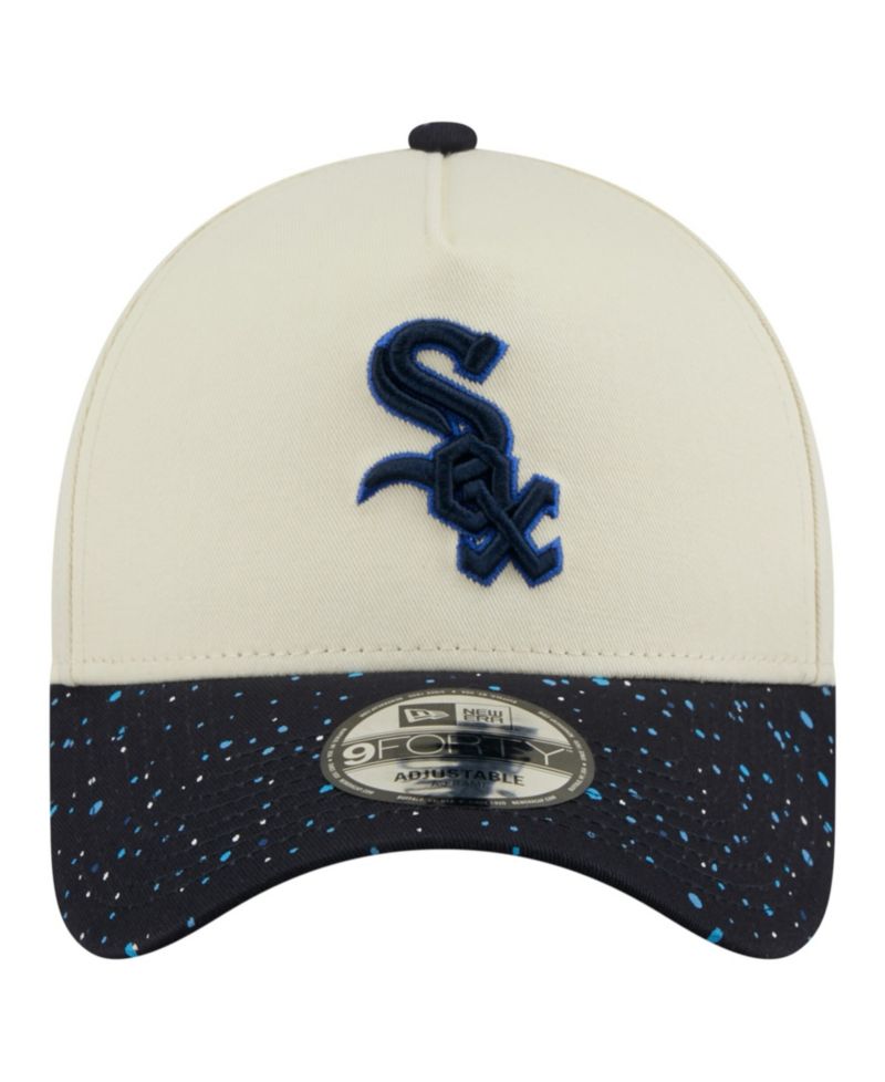 Men's Cream Chicago White Sox Speckle A-Frame 9FORTY Adjustable Hat