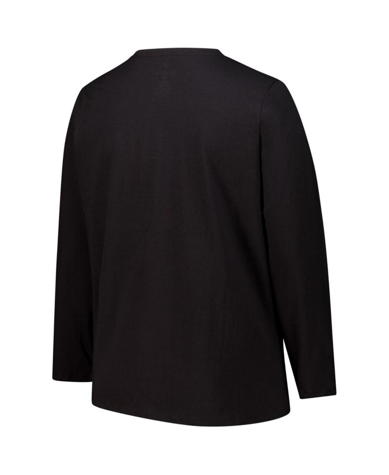 Women's Black Atlanta Falcons Long Sleeve Scoop Neck T-Shirt