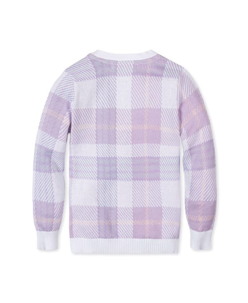 Big Boys' Organic Long Sleeve V-Neck Intarsia Sweater