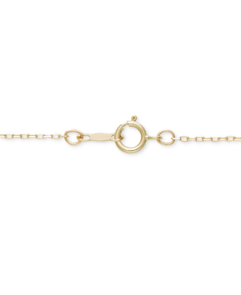 Dyed Green Jade Bead Station 18" Collar Necklace in 10k Gold