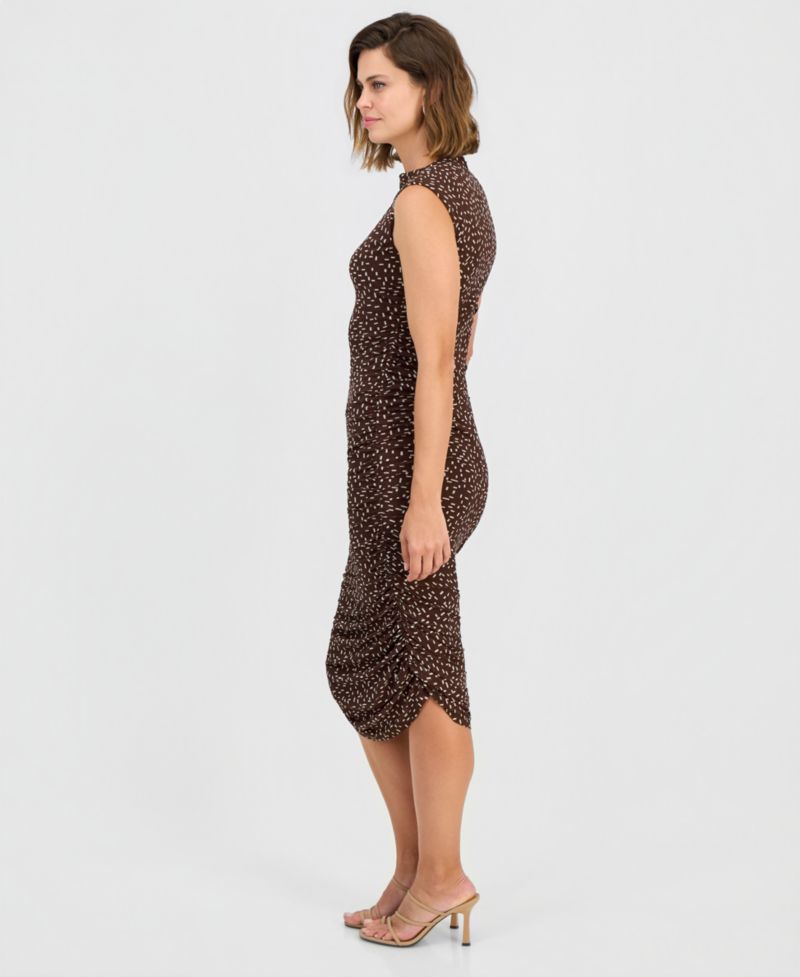 Women's Ruched Mesh Dress