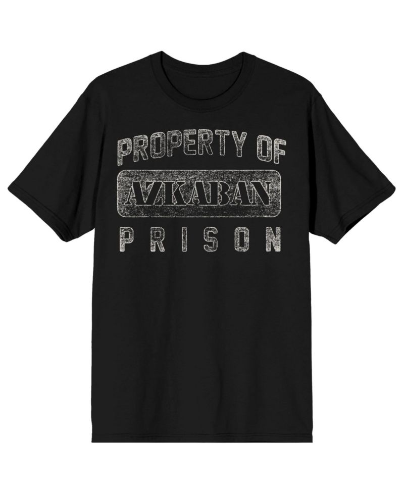 Big & Tall Property of Azkaban Prison Black T-Shirt-4XL