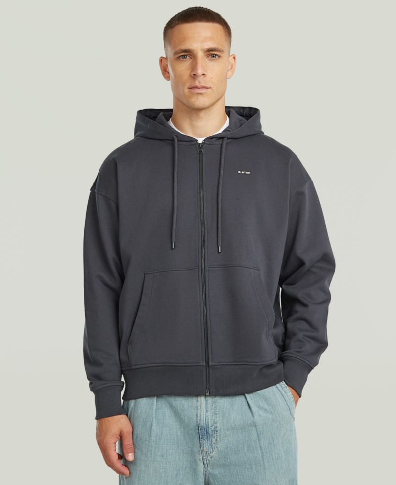 Men's Back Graphic Hooded Zip Sweatshirt