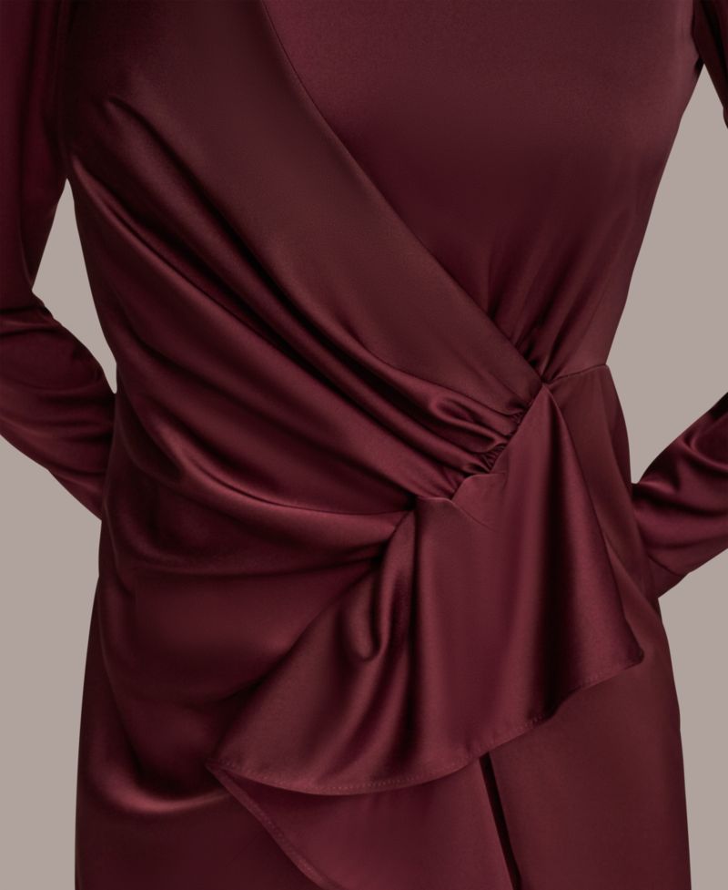 Petite Ruched Midi Dress