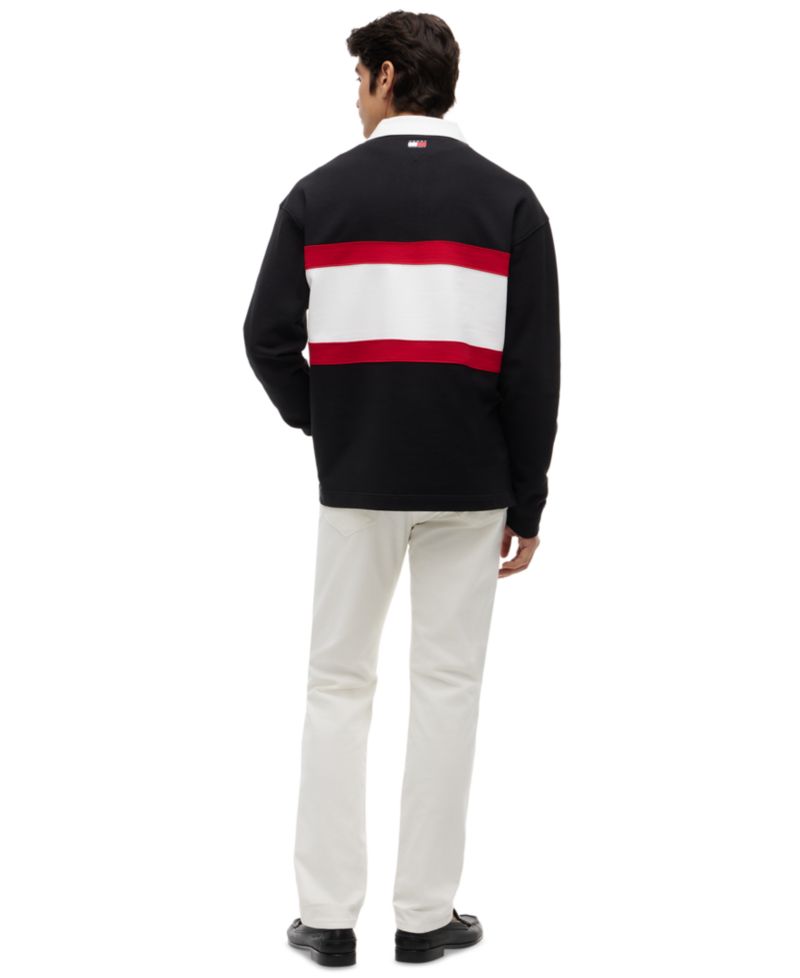 x Cadillac F1® Men's Panelled Script Rugby Polo Shirt
