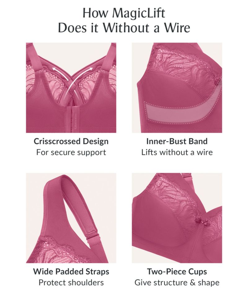 Plus Size Full Figure Magiclift Natural Shape Support Wireless Bra 1010