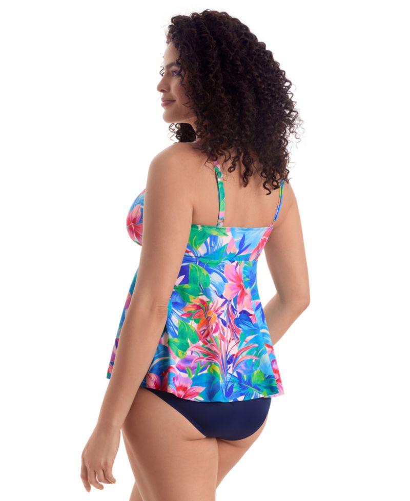 Women's Printed V-Neck Tankini