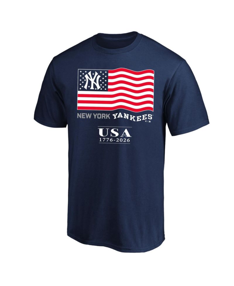 Men's Navy New York Yankees USA 1776-2026 Big & Tall T-Shirt