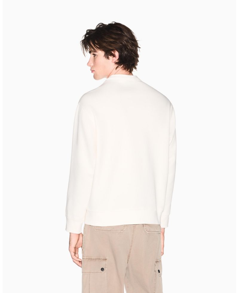 Men's White Edition Logo Crewneck Sweatshirt