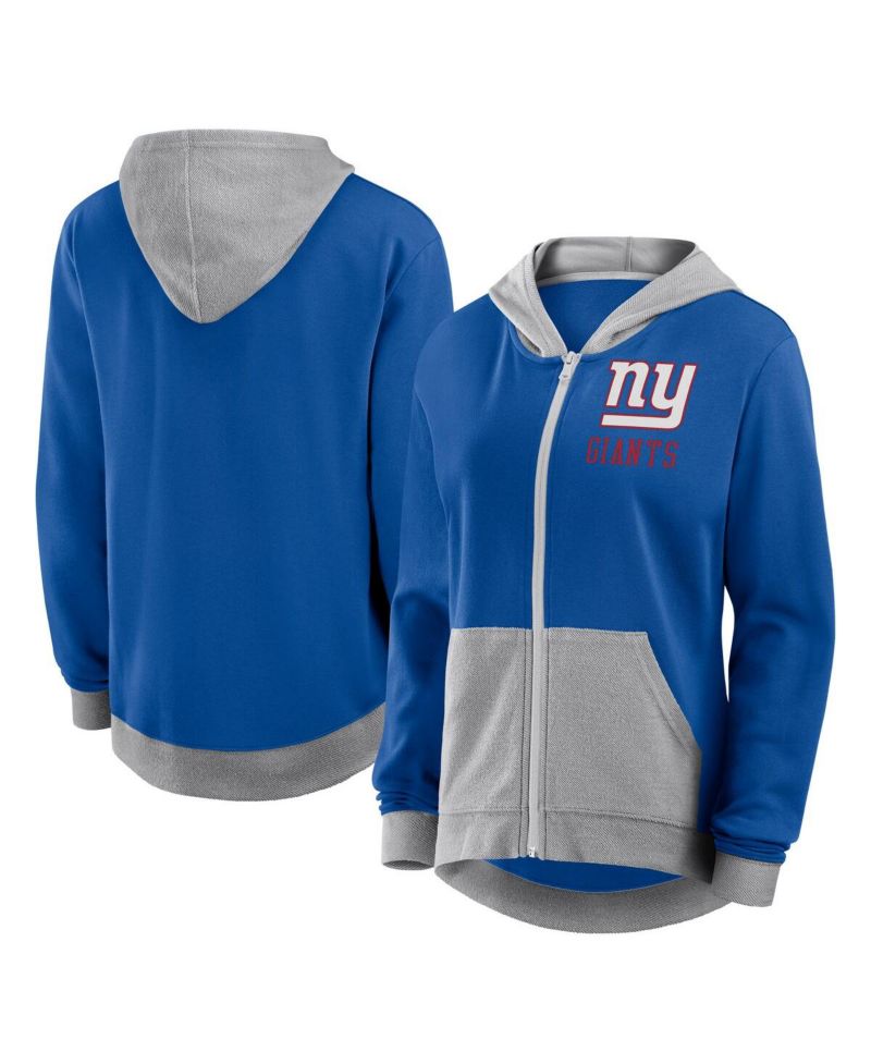 Women's Royal New York Giants Hit It Full-Zip Hoodie