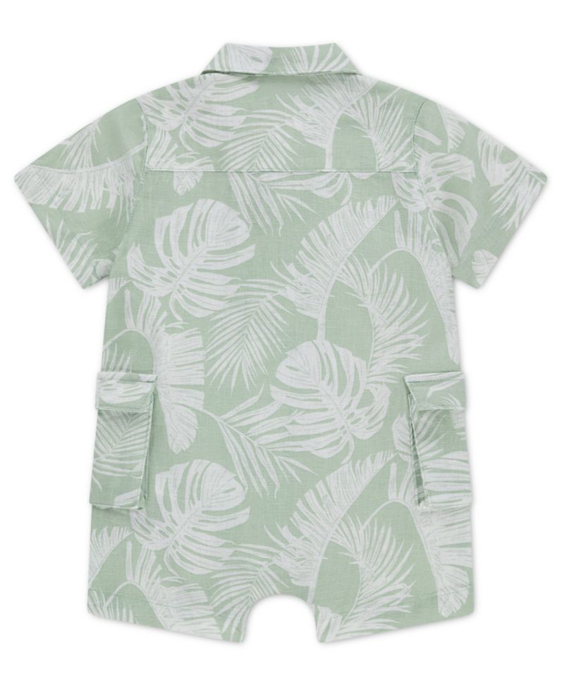 Baby Boys' Short-Sleeve Cargo Romper