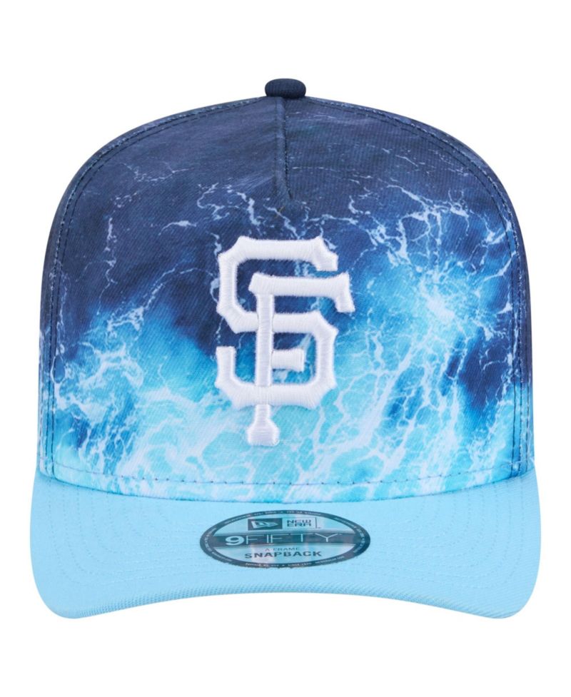 Men's Light Blue San Francisco Giants Deep Water Pre-Curved 9FIFTY A-Frame Snapback Hat