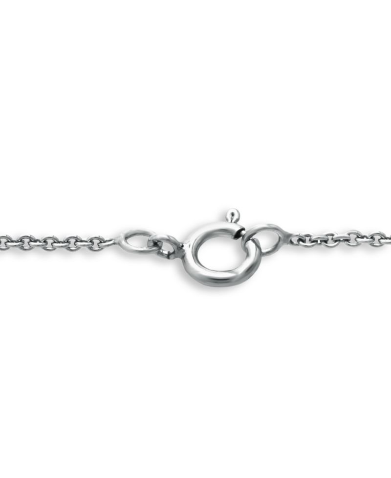 Imitation Pearl with Cubic Zirconia Crystal Swirl Halo Pendant in Silver Plate 18"