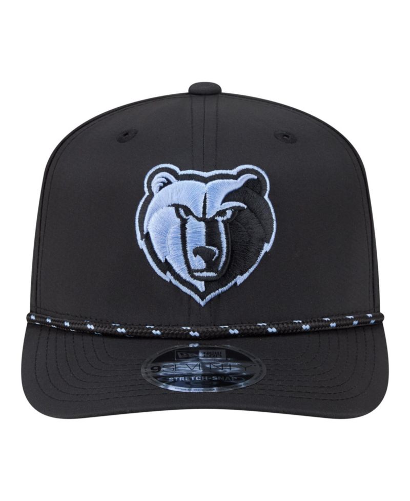 Men's Black Memphis Grizzlies Sport Rope Vented Stretch-Snap 9SEVENTY Hat