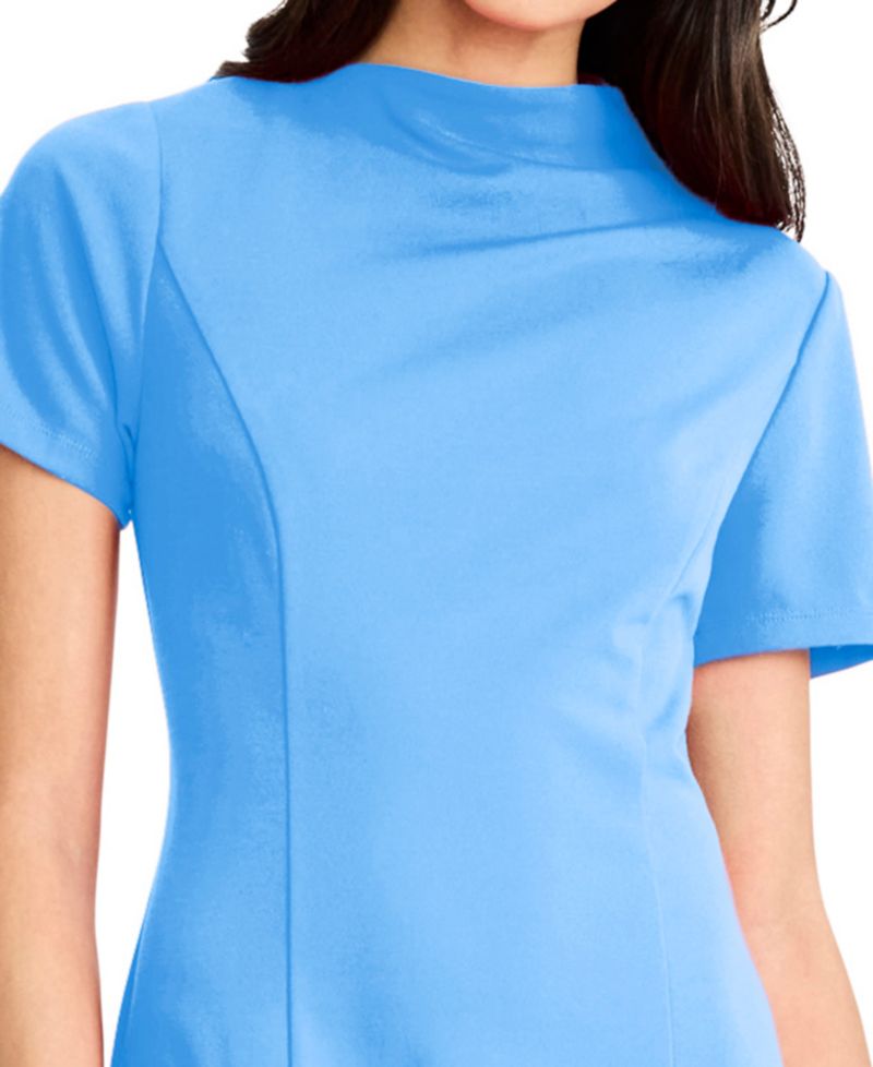 Women's Mock Neck Short-Sleeve Dress