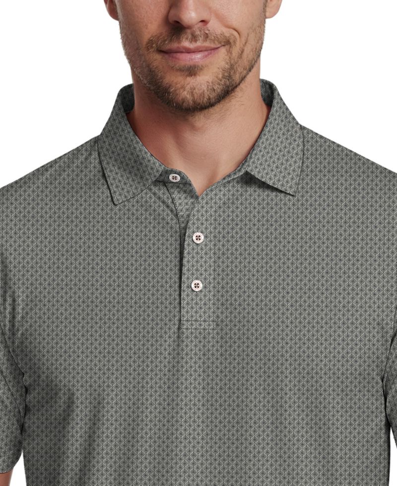 Мужская жаккардовая рубашка поло для гольфа Micro Argyle с коротким рукавом