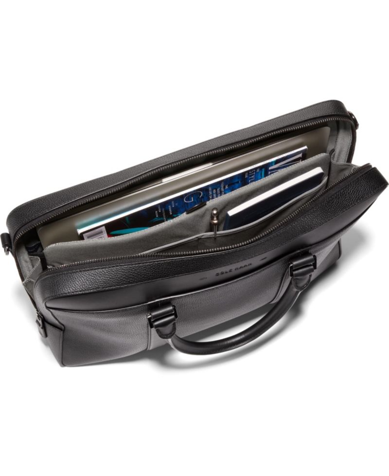 Triboro Medium Leather Briefcase Bag